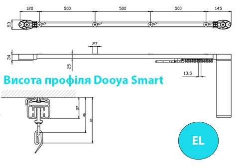 Характеристики карниза Dooya Smart